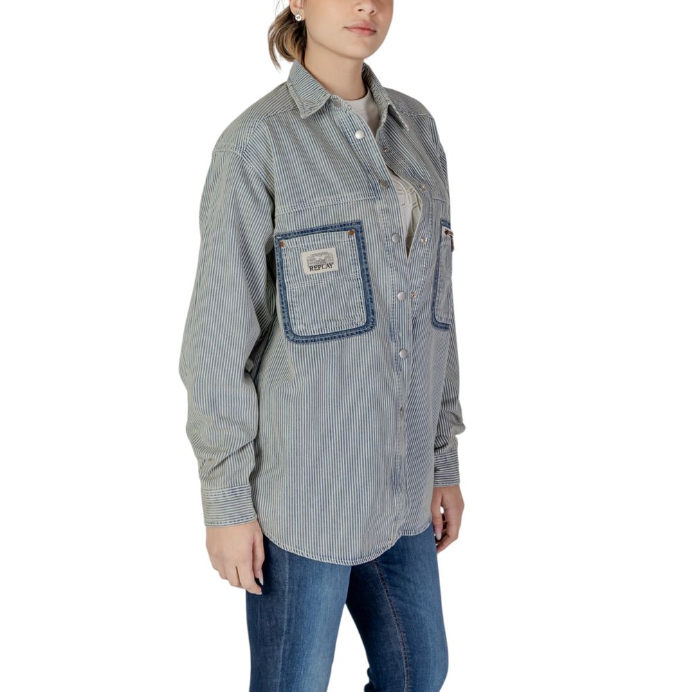 Replay Blue Cotton Women's Blouse