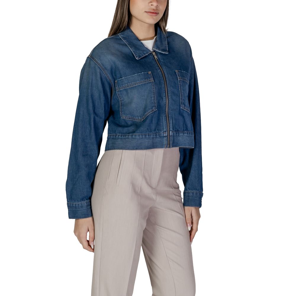 Replay Blue Cotton Denim Women's Jacket