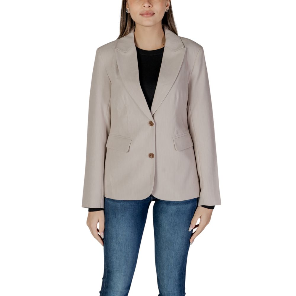 Only Beige Recycled Polyester Women's Blazer