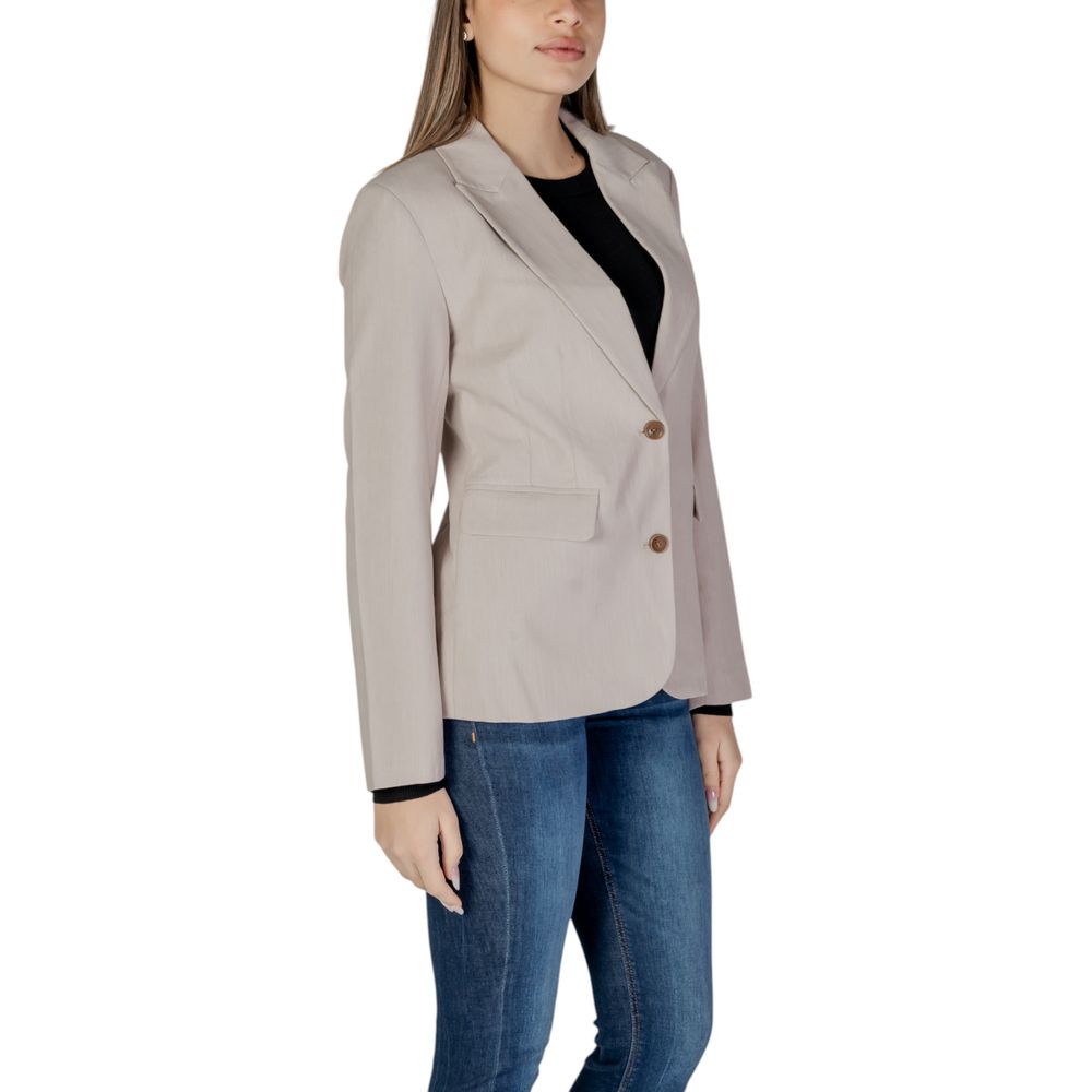 Only Beige Recycled Polyester Women's Blazer