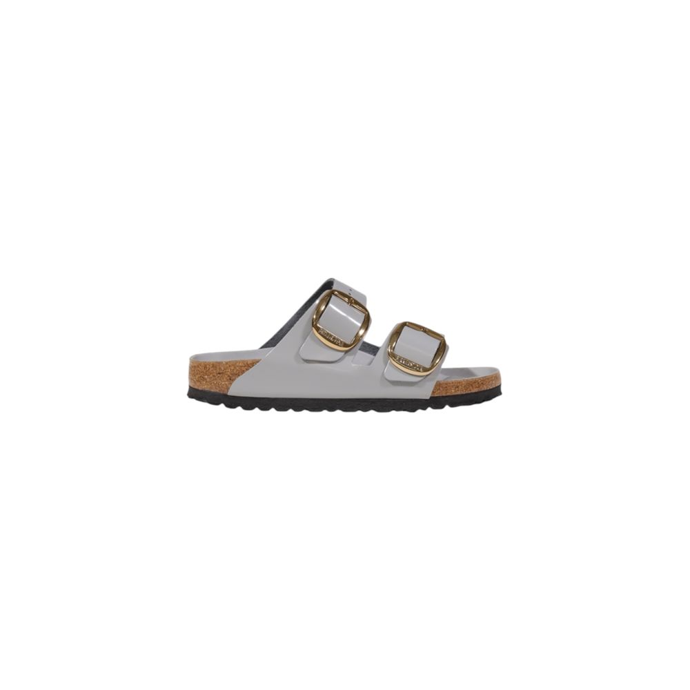 Birkenstock Gray Leather Women's Slippers