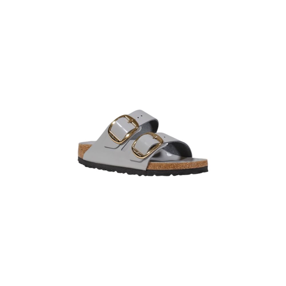 Birkenstock Gray Leather Women's Slippers