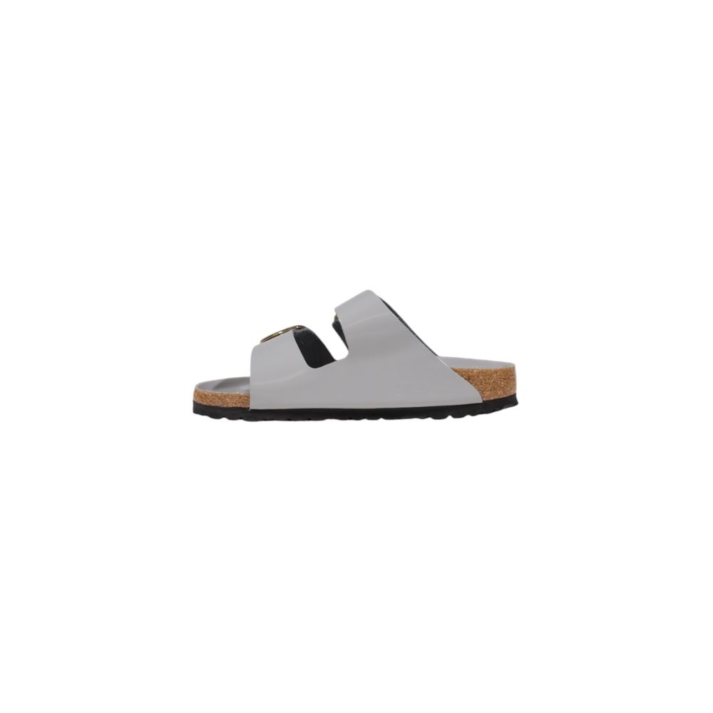 Birkenstock Gray Leather Women's Slippers