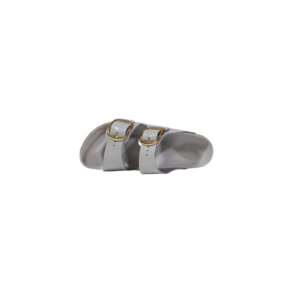Birkenstock Gray Leather Women's Slippers