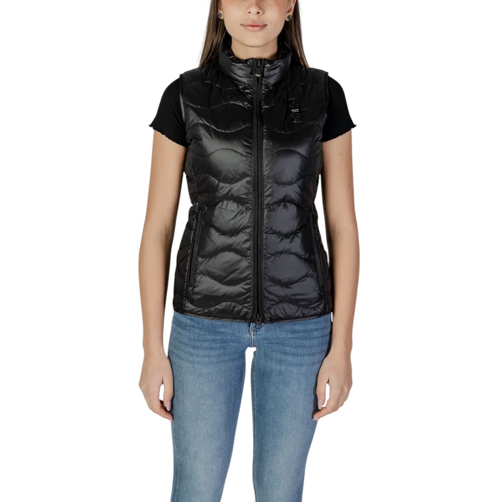 Blauer Black Polyamide Sleeveless Women's Jacket