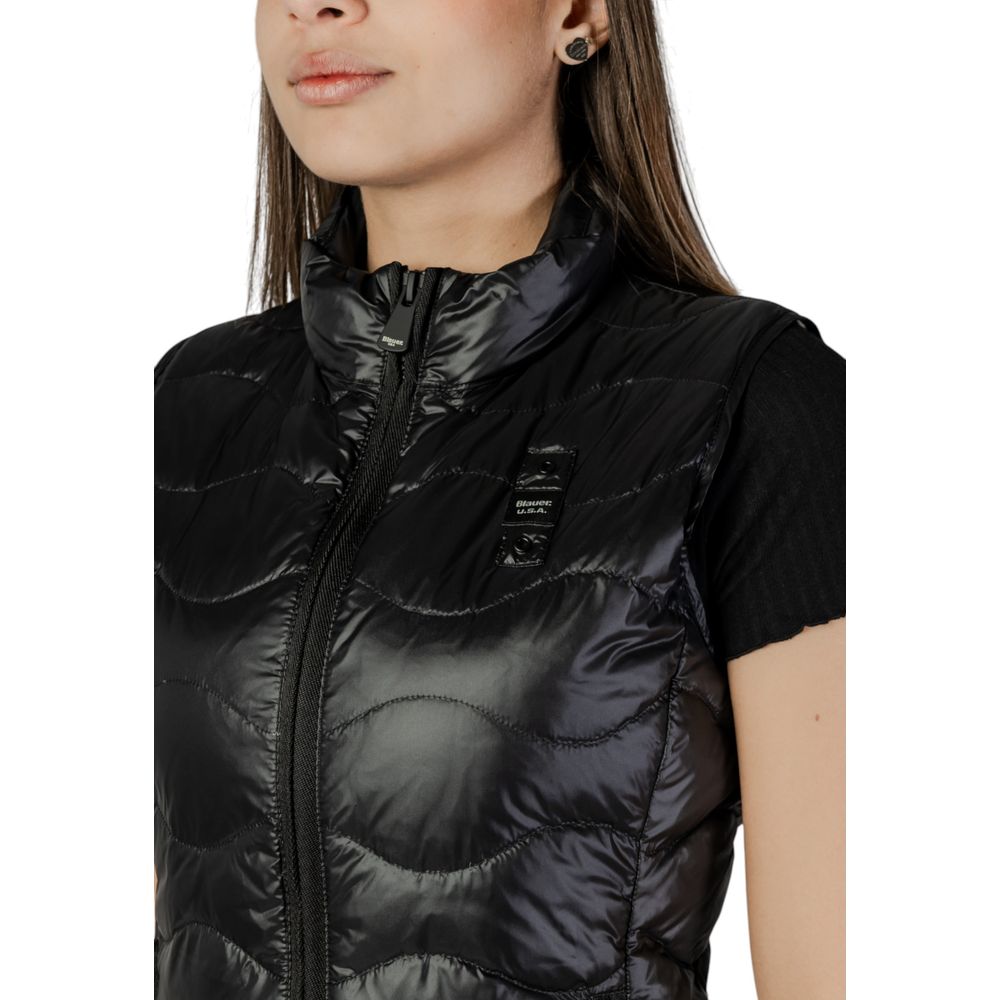 Blauer Black Polyamide Sleeveless Women's Jacket