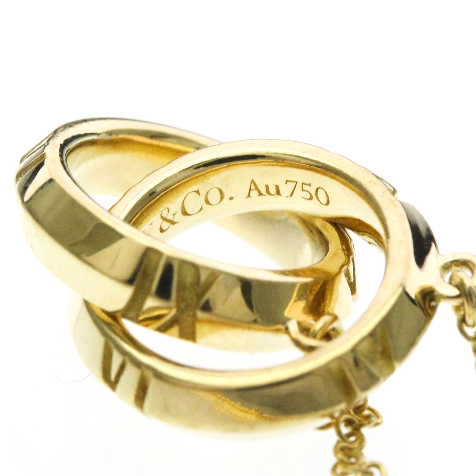 Tiffany & Co. Atlas X Closed Interlocking Pendant 18K Yellow Gold Gold Yellow_Gold Necklace Jewelry (Pre-Owned)