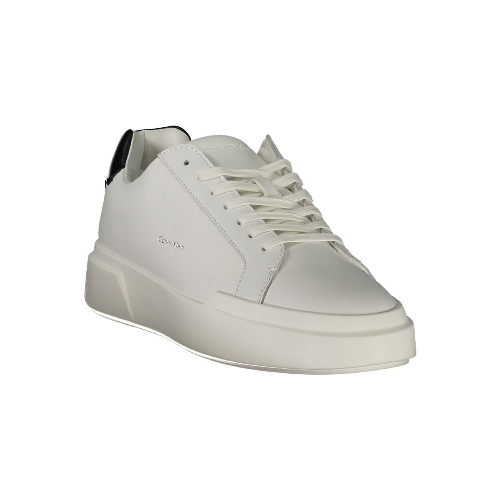 Calvin Klein Bianco Leather Men Men's Sneaker