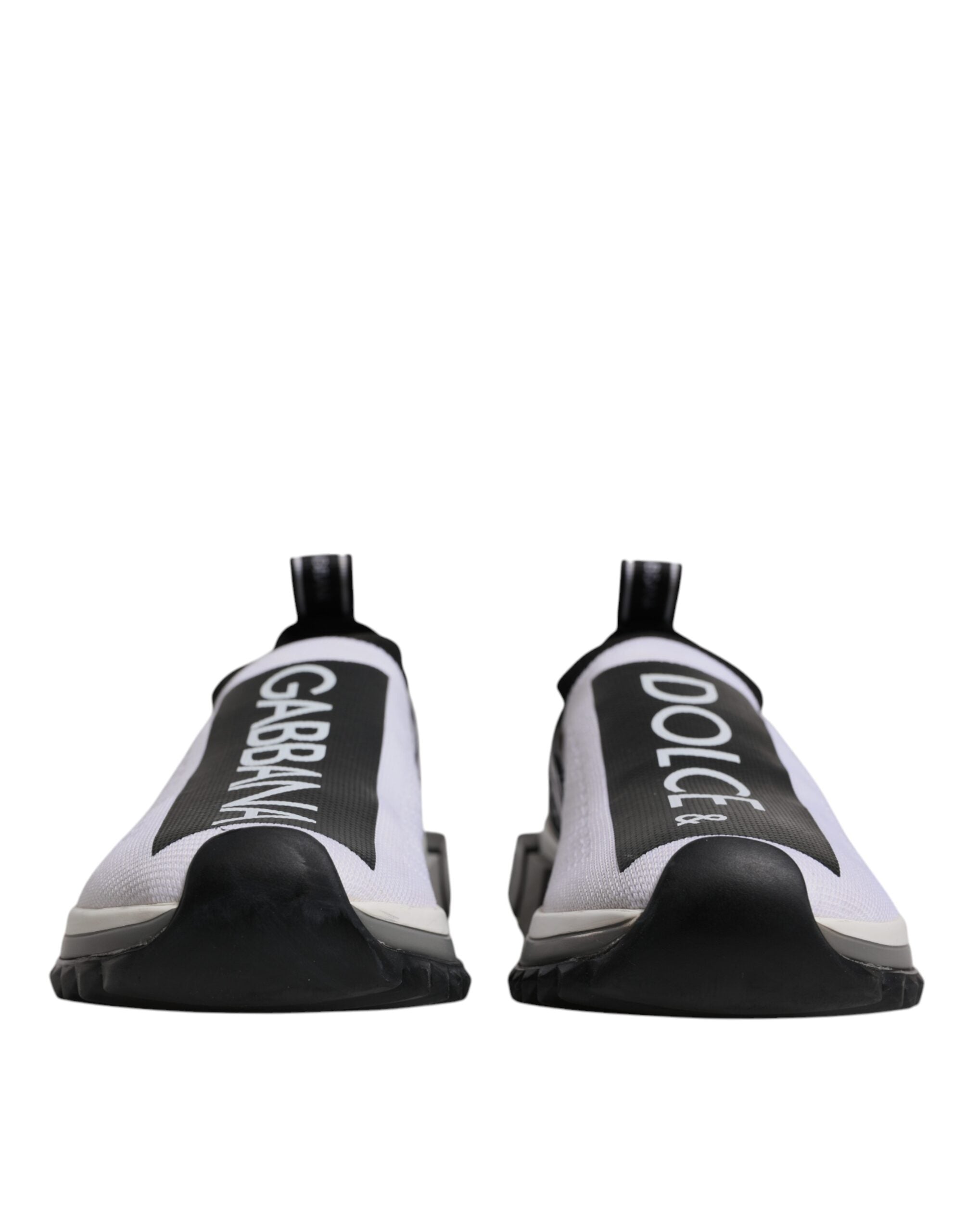 Dolce & Gabbana Black White Slip On Sorrento Sneakers Women's Shoes