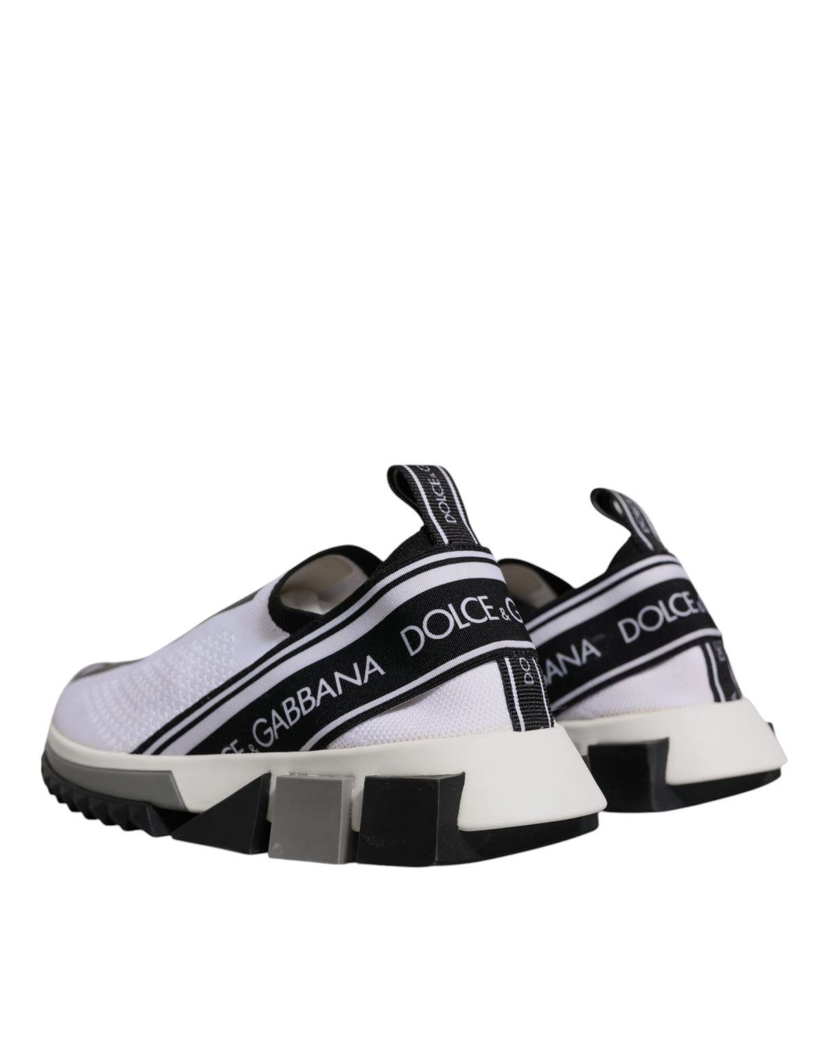 Dolce & Gabbana Black White Slip On Sorrento Sneakers Women's Shoes