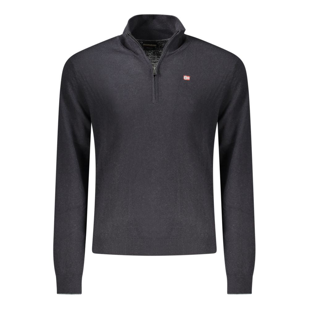 Napapijri Black Wool Mens Men's Sweater