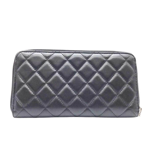 Chanel Cambon Black Leather Wallet  (Pre-Owned)