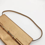 Gucci Bamboo Gold Leather Shopper Bag (Pre-Owned)