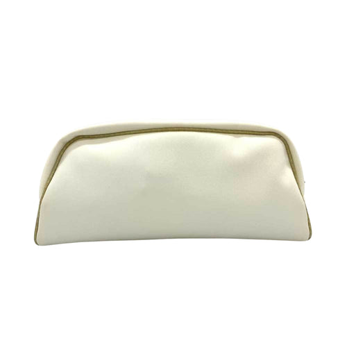 Chanel Camellia White Canvas Clutch Bag (Pre-Owned)