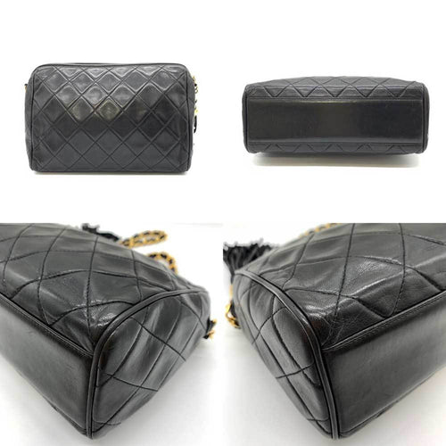 Chanel Camera Black Leather Shopper Bag (Pre-Owned)