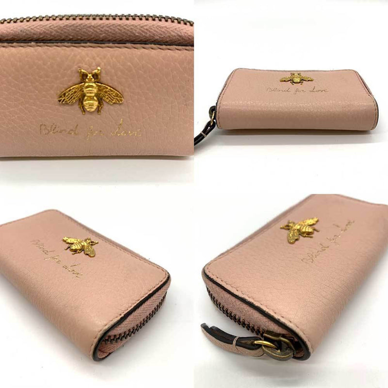 Gucci Abbey Pink Leather Wallet  (Pre-Owned)