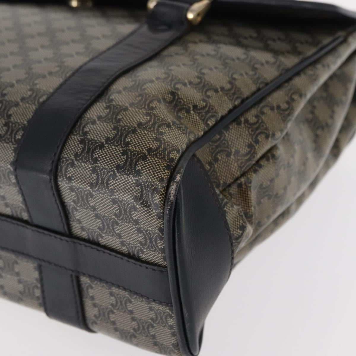 Celine Vintage Macadam Canvas And Leather Black Canvas Shoulder Bag Bag (Pre-Owned)