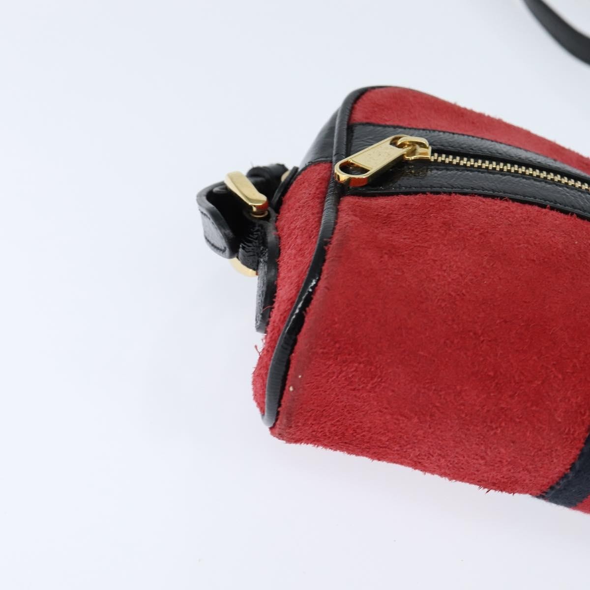 Gucci Ophidia Suede Red Suede Shoulder Bag Bag (Pre-Owned)