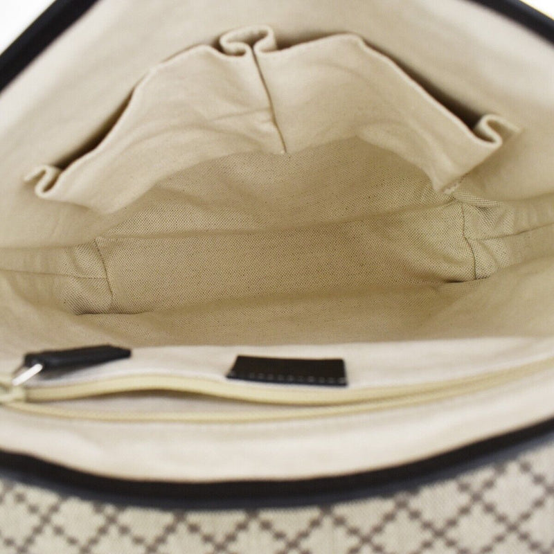 Gucci Diamante Beige Canvas Shoulder Bag (Pre-Owned)