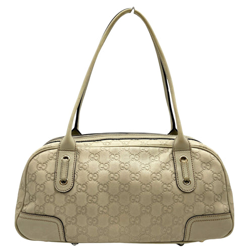 Gucci Guccissima Beige Leather Handbag (Pre-Owned)