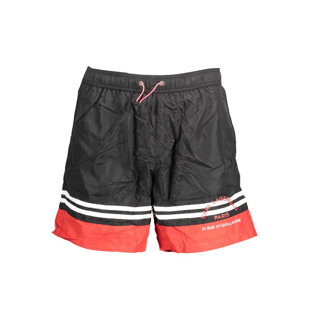 Karl Lagerfeld Black Polyester Mens Swim Men's Boxer