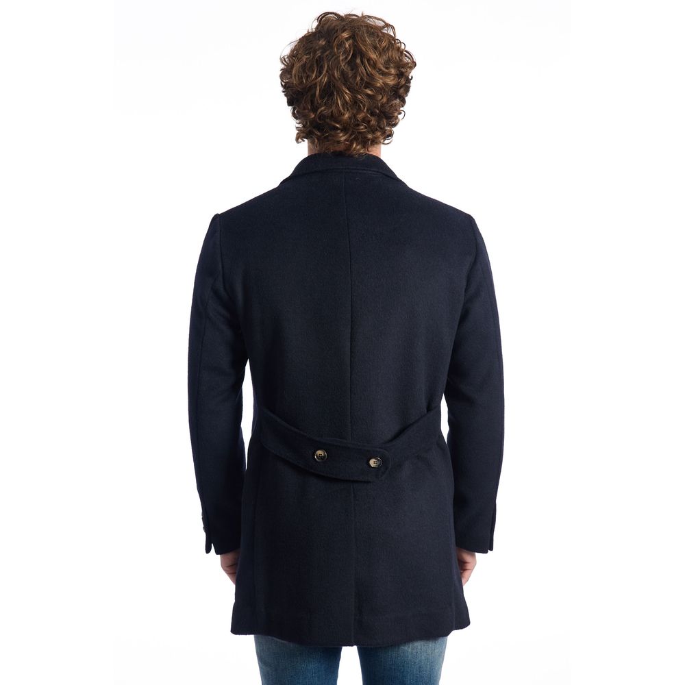 Roberto Pepe Luxury Blue Wool Men Men's Jacket