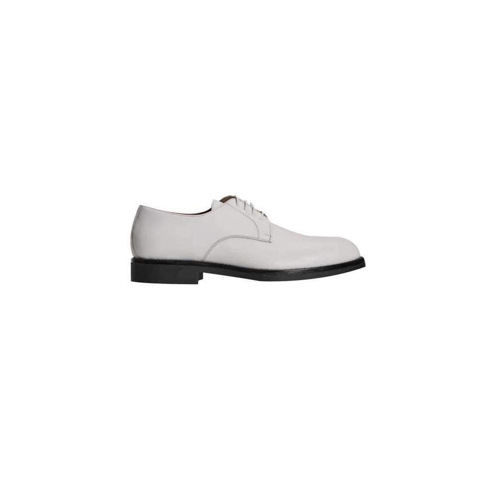 Roberto Pepe Luxury White Leather Men Men's Shoe