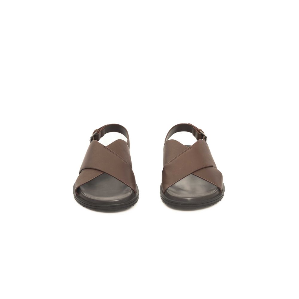 Cerruti 1881 Brown Cowhide Men Men's Sandal