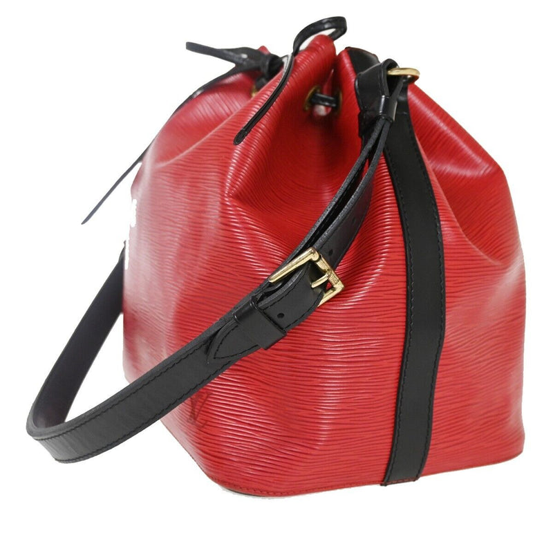 Louis Vuitton Petit Noé Red Leather Shoulder Bag (Pre-Owned)