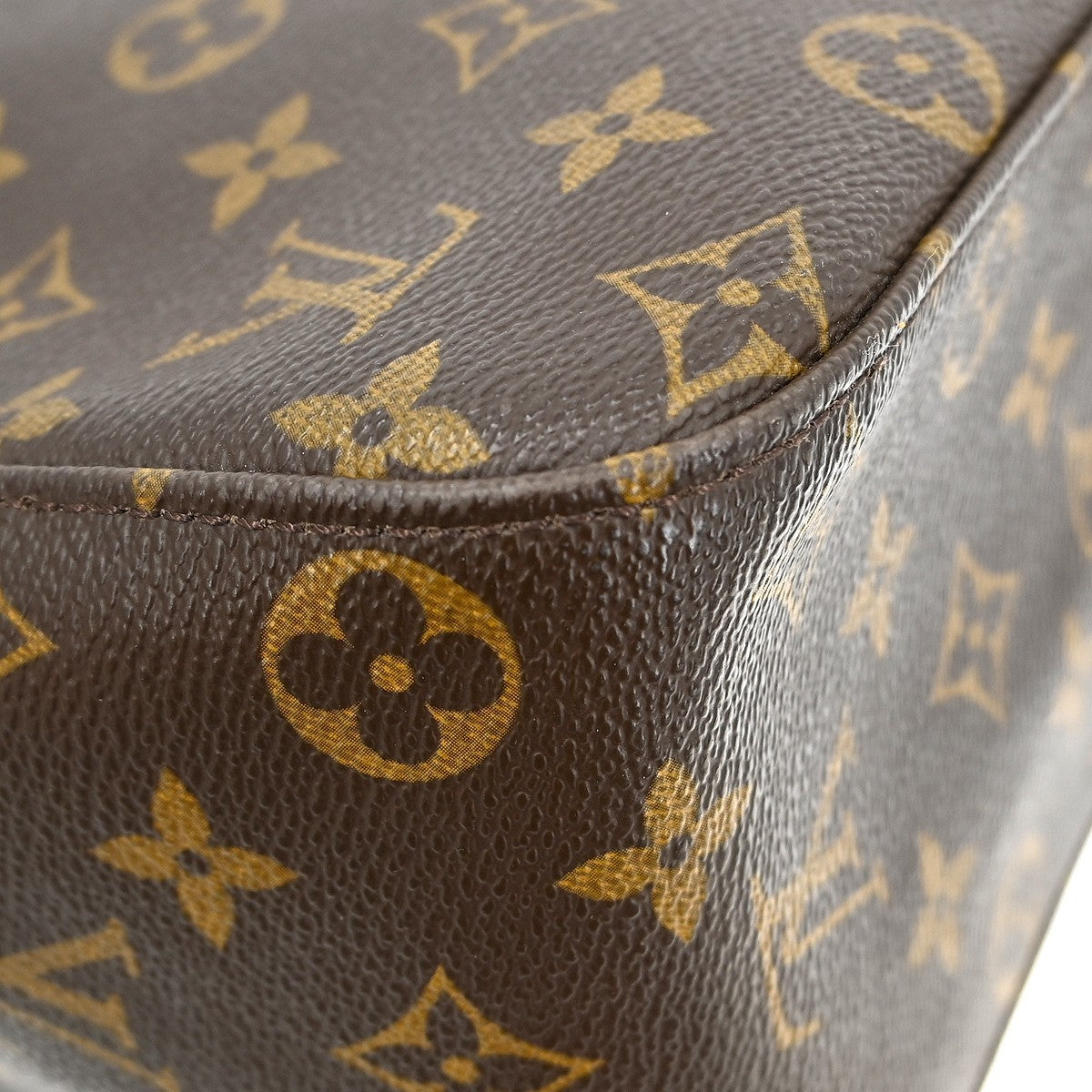 Louis Vuitton Looping Monogram Canvas Brown Canvas Handbag (Pre-Owned)