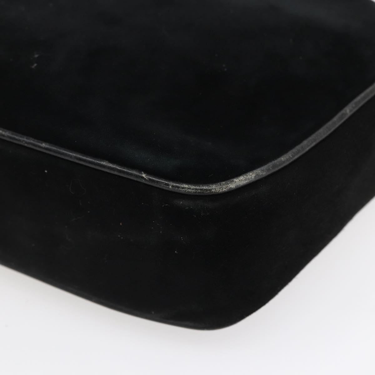 Salvatore Ferragamo Gancini Suede Black Suede Shoulder Bag Bag (Pre-Owned)