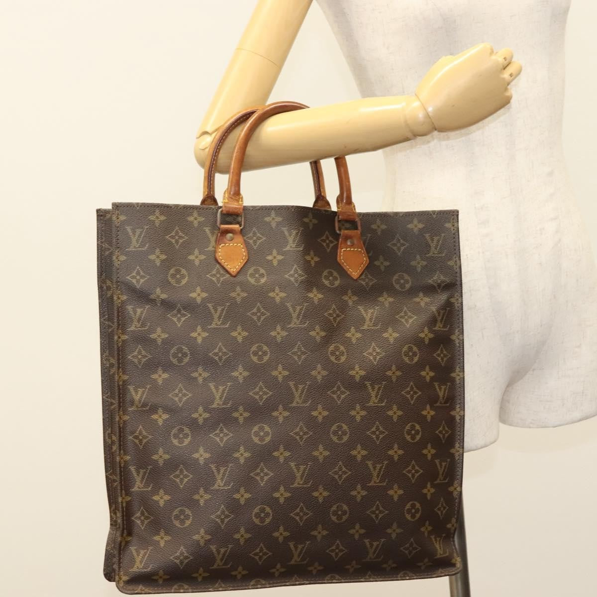 Louis Vuitton Vintage Sac Plat Monogram Canvas Brown Canvas Handbag (Pre-Owned)