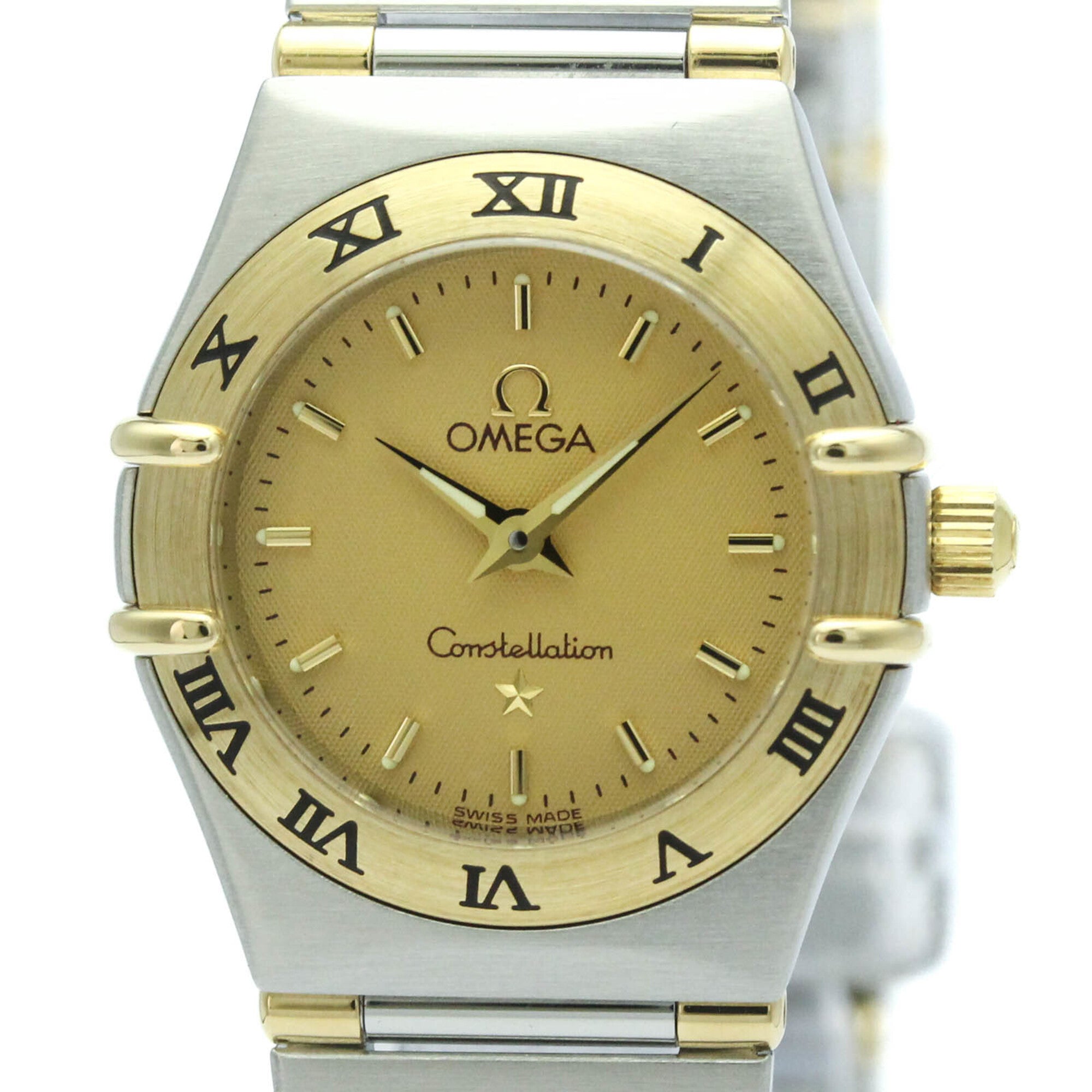 Omega Constellation Quartz Stainless Steel And Yellow Gold Watch (Pre-Owned)
