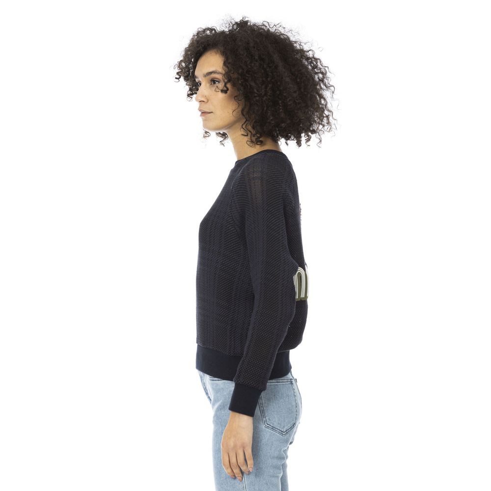 Mr&Mrs Italy Blue Cotton Women Women's Shirt