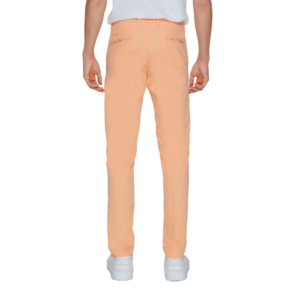 Borghese Orange Cotton Chino Men's Pants