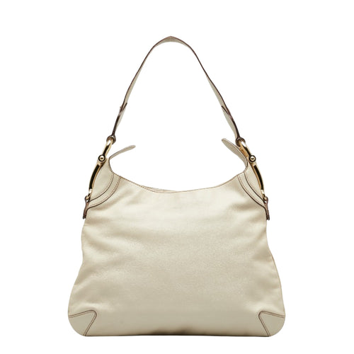 Gucci Hobo White Leather Shoulder Bag (Pre-Owned)