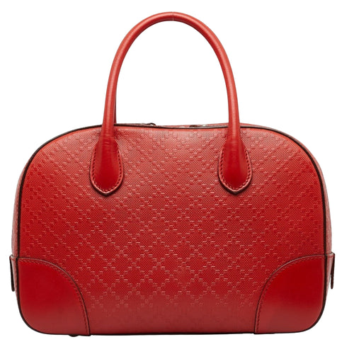 Gucci Diamante Red Leather Handbag (Pre-Owned)