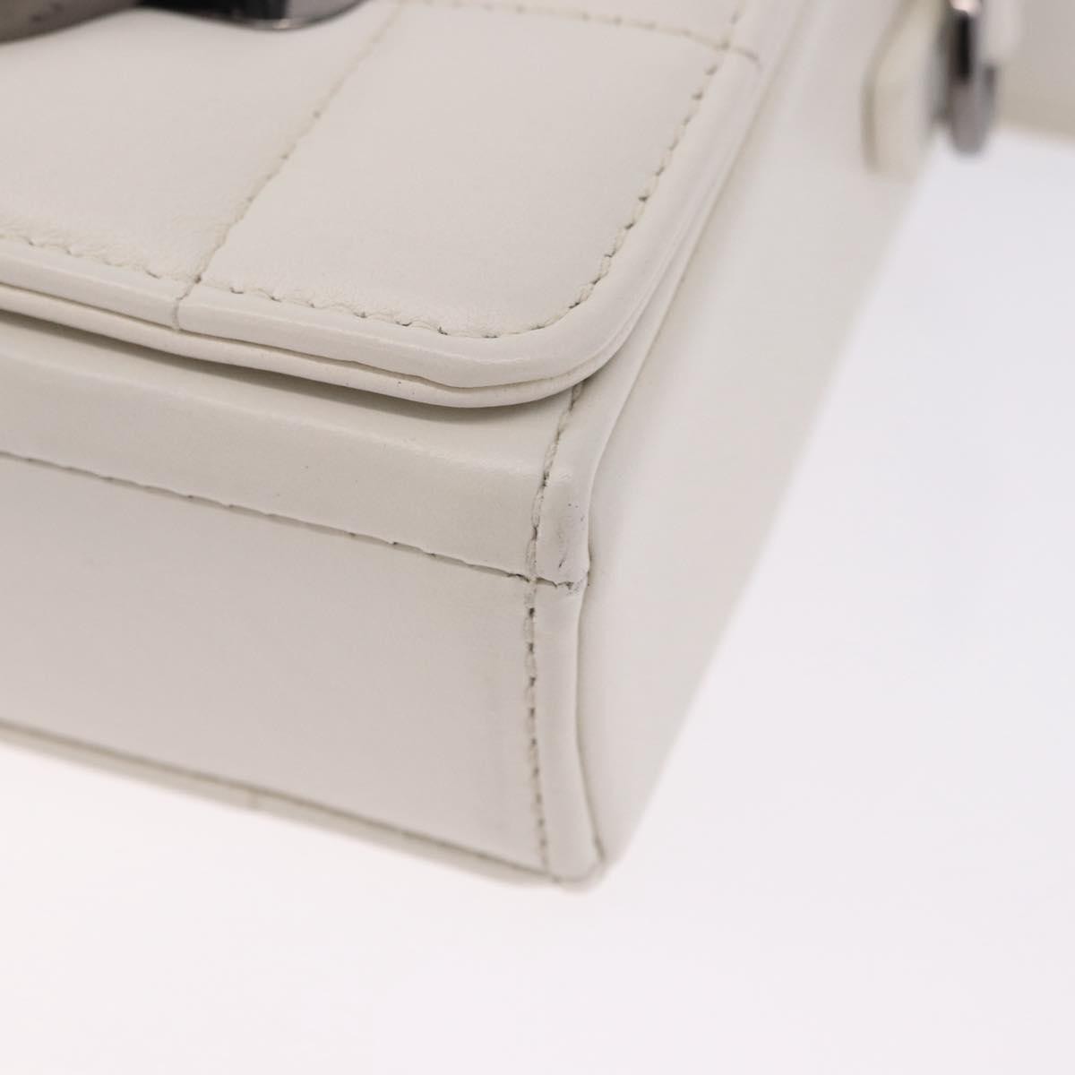 Christian Dior Caro Leather White Leather Handbag (Pre-Owned)