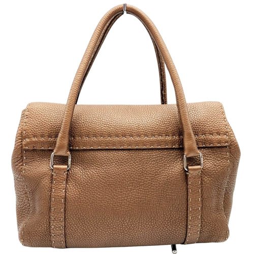 Fendi Selleria Brown Leather Handbag (Pre-Owned)