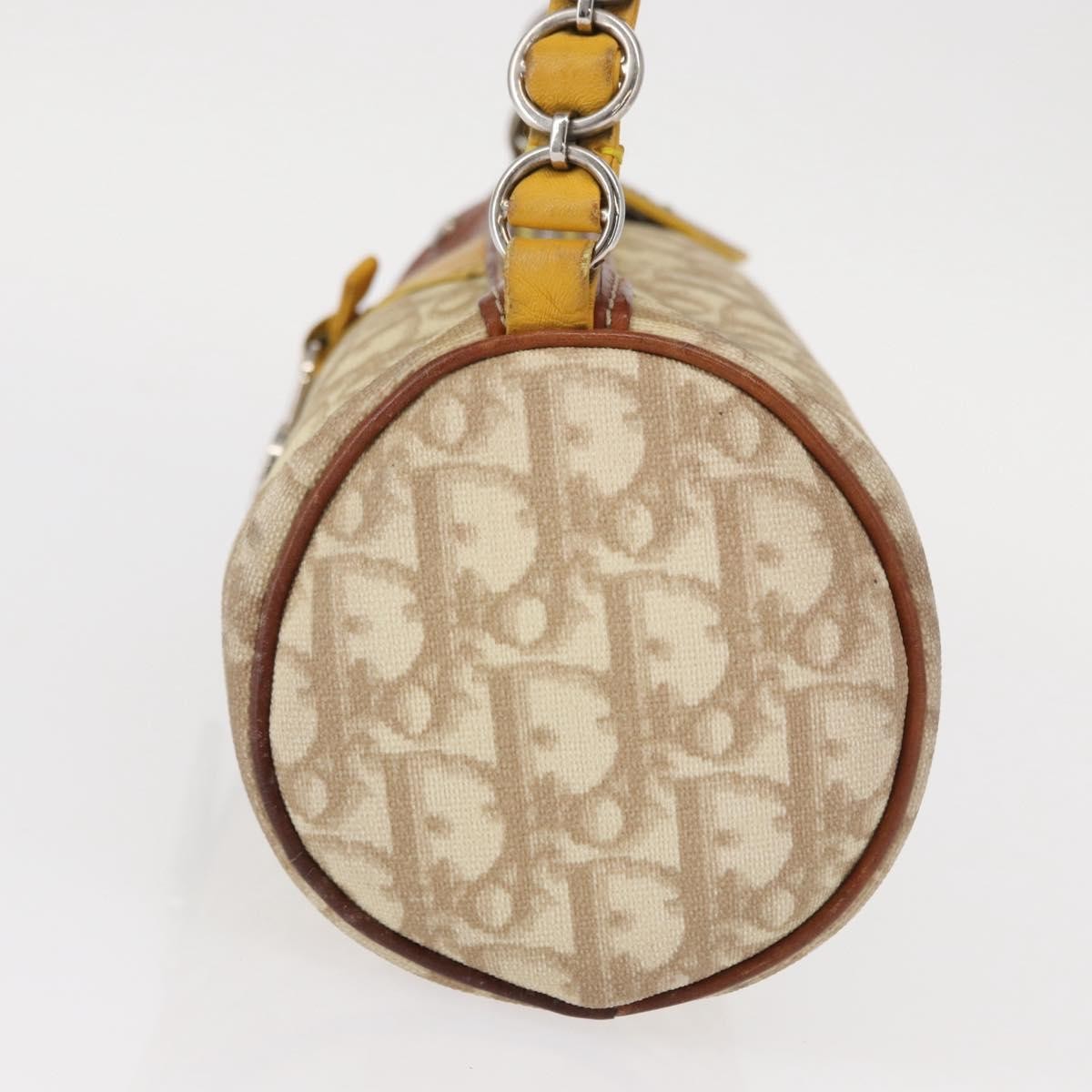 Christian Dior Vintage Trotter Romantique Diorissimo Coated Canvas Beige Canvas Shoulder Bag Bag (Pre-Owned)