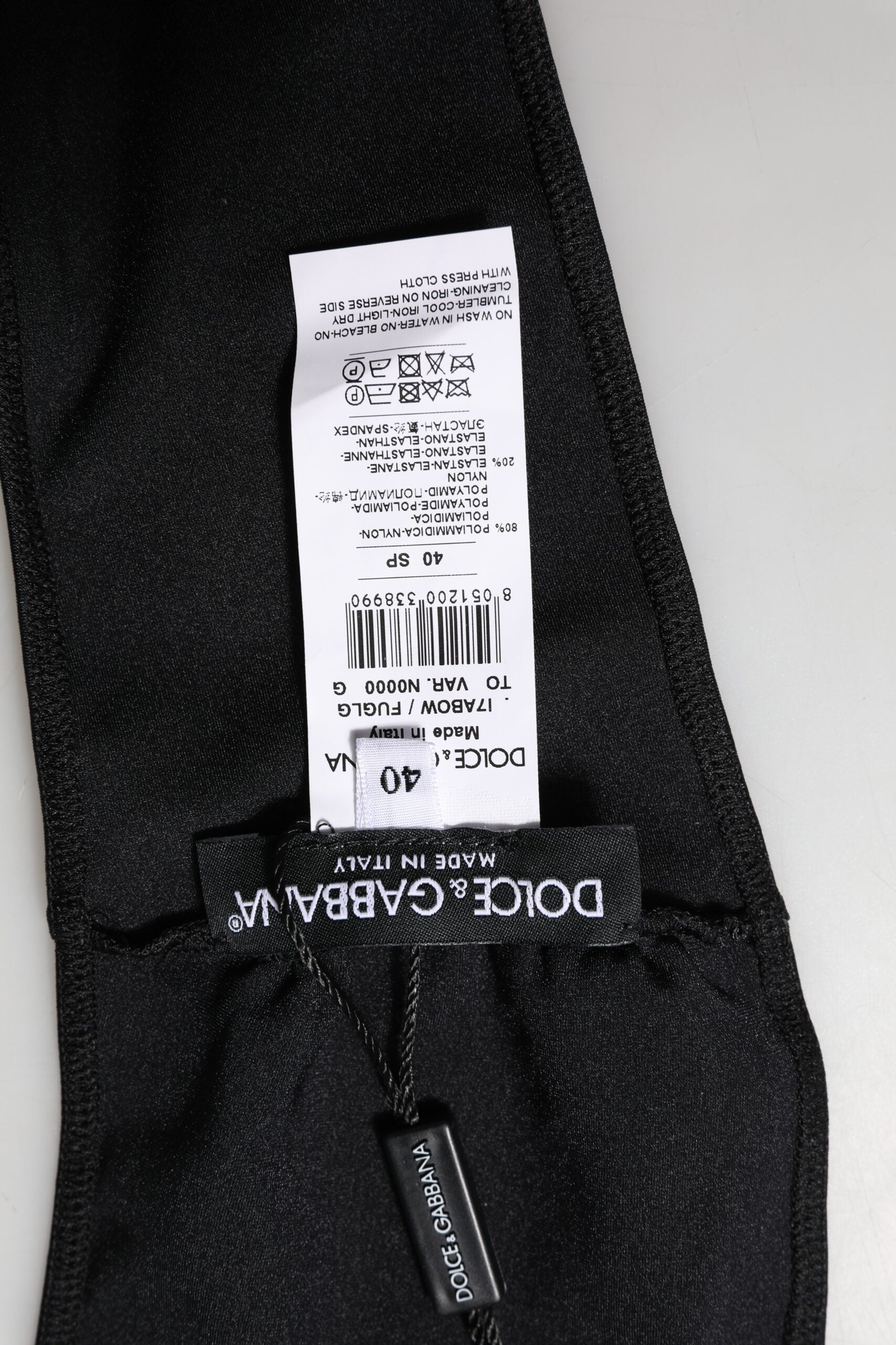 Dolce & Gabbana Black Nylon Blend Bandeau Strapless Tube  Women's Top (Pre-Owned)