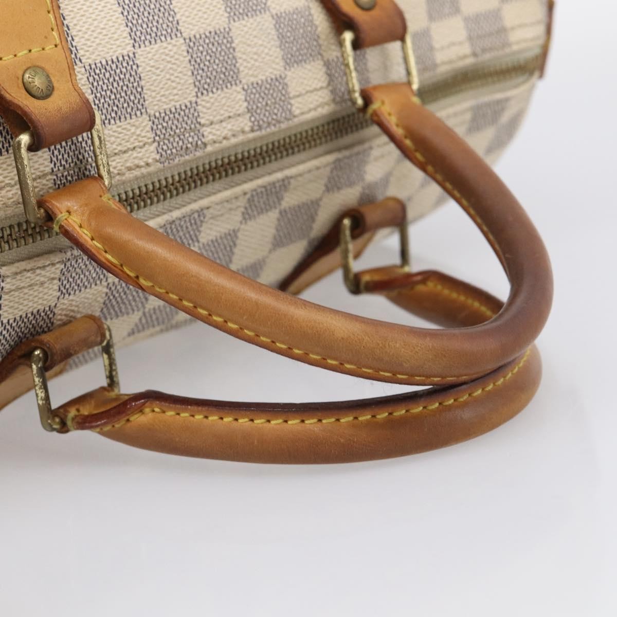 Louis Vuitton Speedy Damier White Canvas Handbag (Pre-Owned)