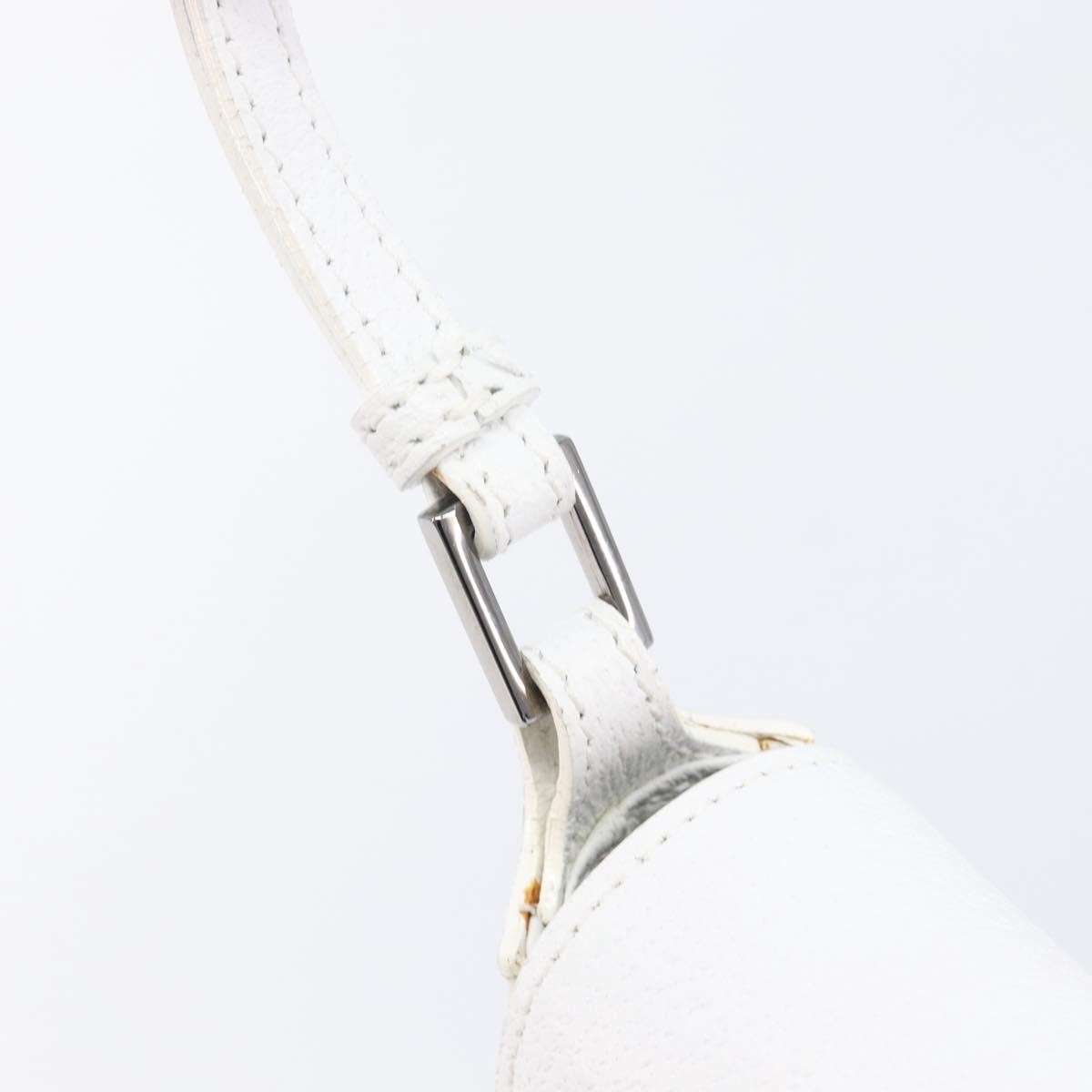 Gucci Shoulder Leather White Leather Shoulder Bag Bag (Pre-Owned)