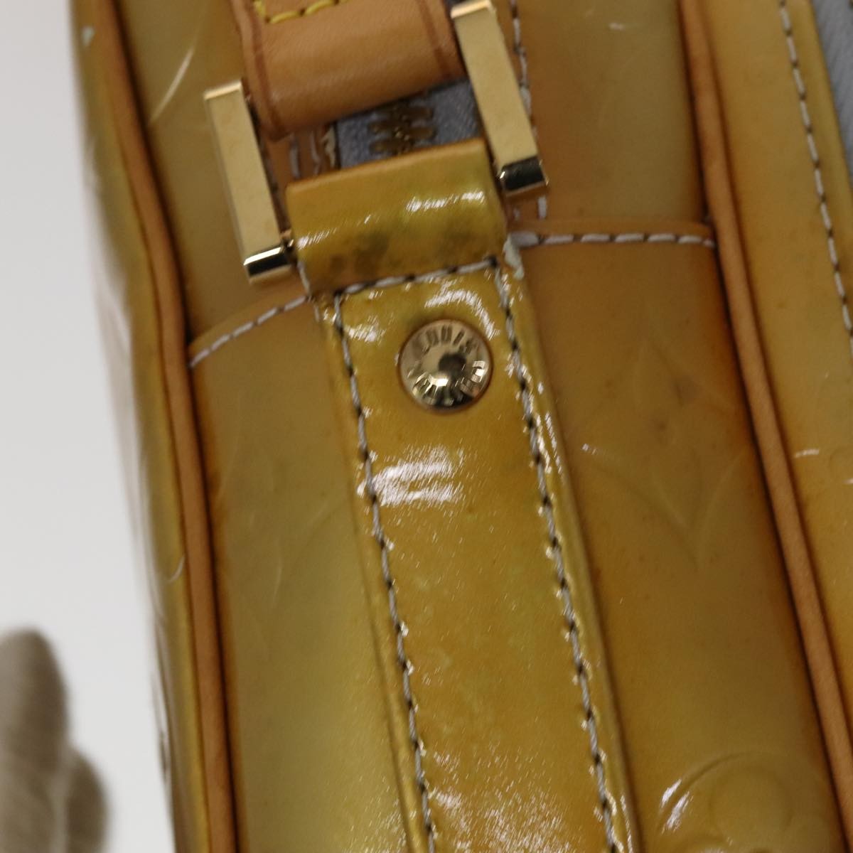 Louis Vuitton Wooster Monogram Vernis Yellow Patent_Leather Bag (Pre-Owned)