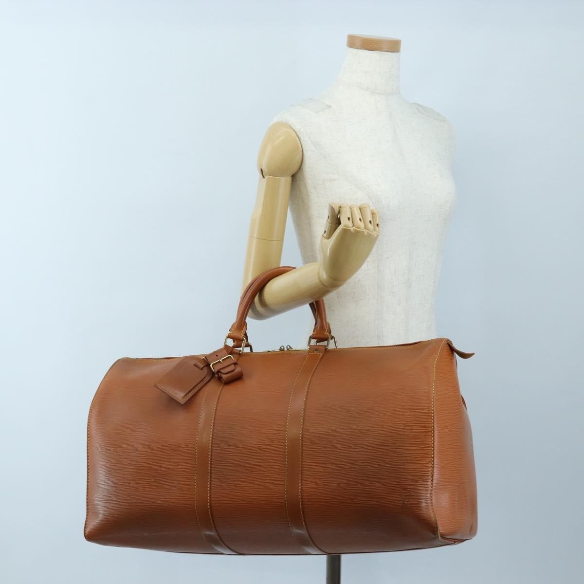 Louis Vuitton Keepall Epi Leather Gold Leather Travel Bag Bag (Pre-Owned)