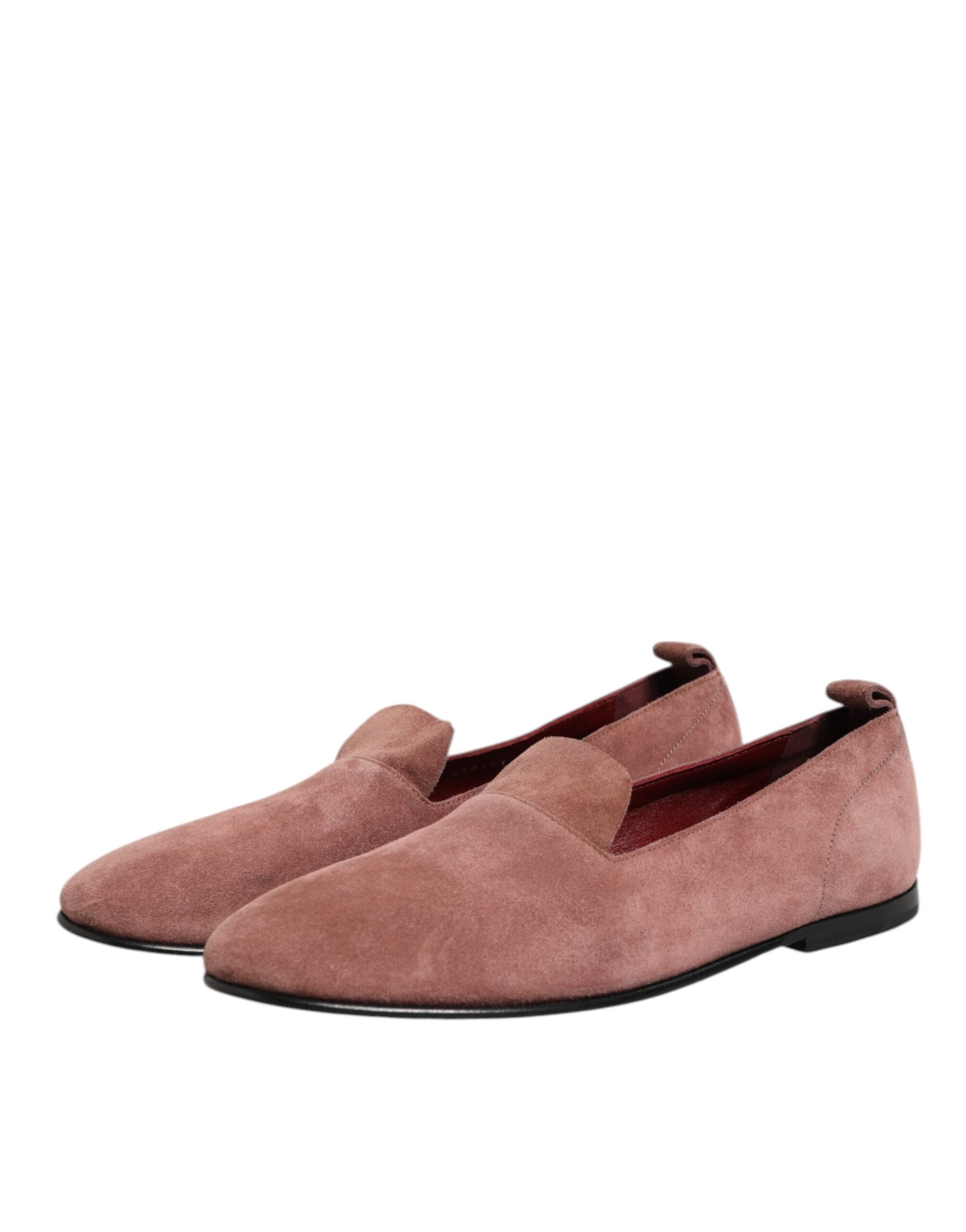 Dolce & Gabbana Pink Suede Loafers Formal Men Dress Men's Shoes (Pre-Owned)