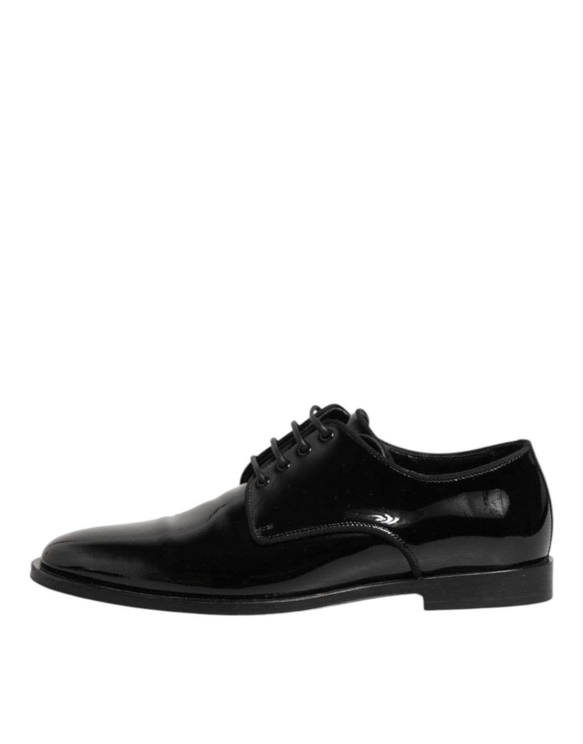 Dolce & Gabbana Black Leather Lace Up Derby Formal Dress Men's Shoes (Pre-Owned)