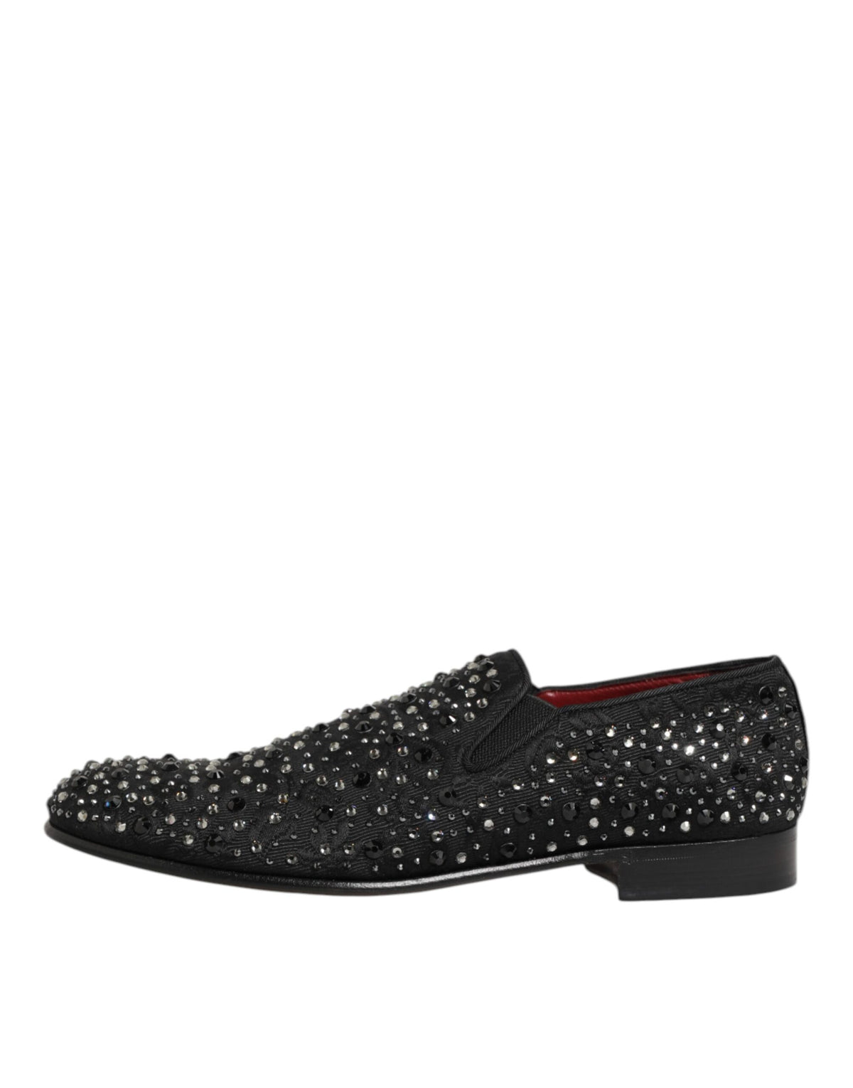 Dolce & Gabbana Black Suede Crystal Embellished Loafer Men's Shoes (Pre-Owned)