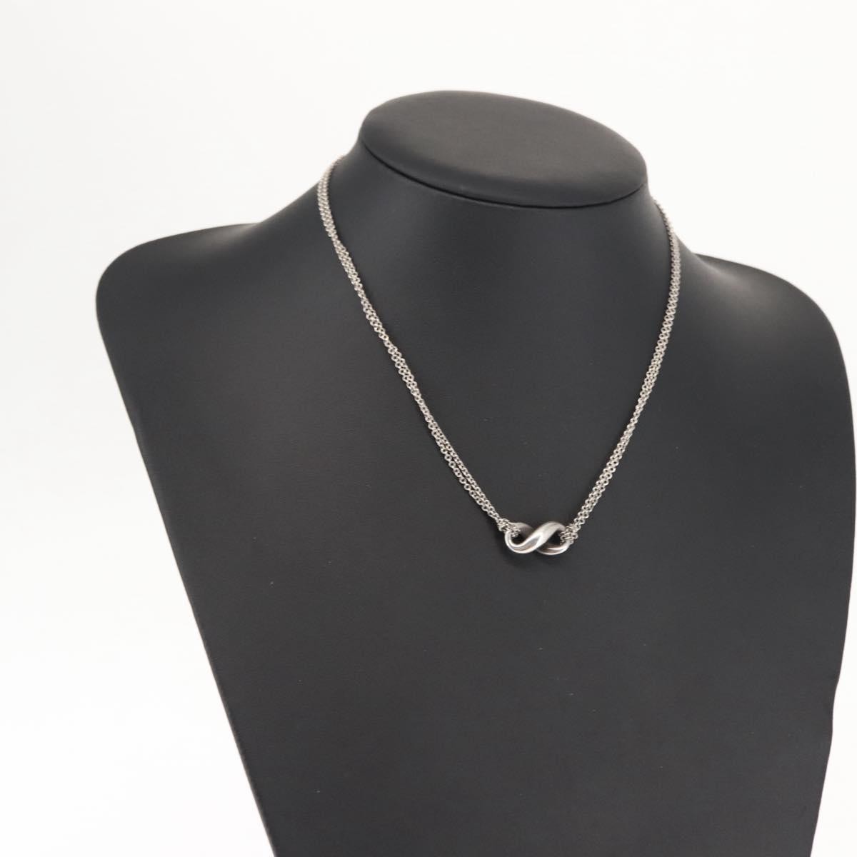 Tiffany & Co. Infinity Double Chain Pendant Silver Silver Silver Jewelry (Pre-Owned)