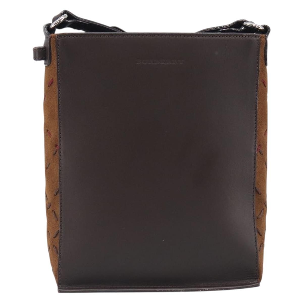 Burberry Shoulder Leather Brown Leather Shoulder Bag Bag (Pre-Owned)